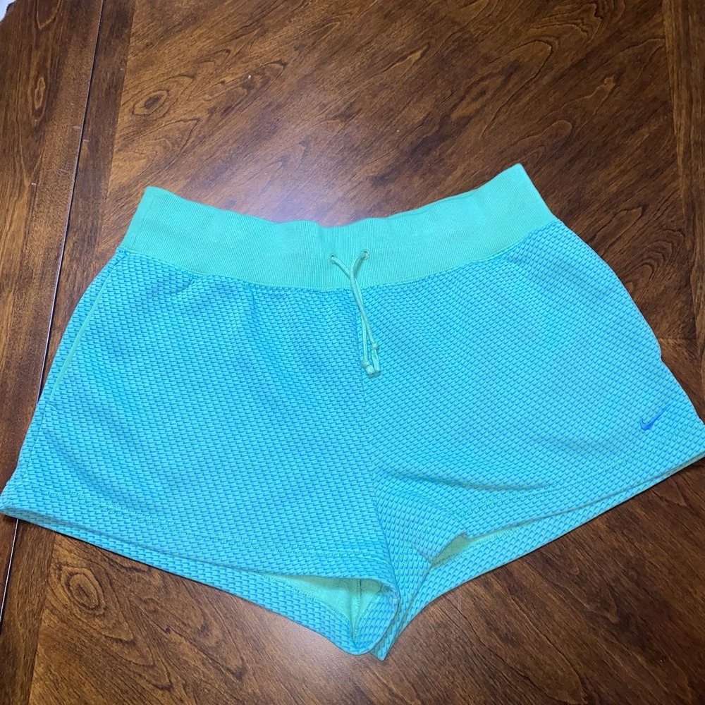 Nike Tiny Check All Over Logo Sweat Shorts Womens XL